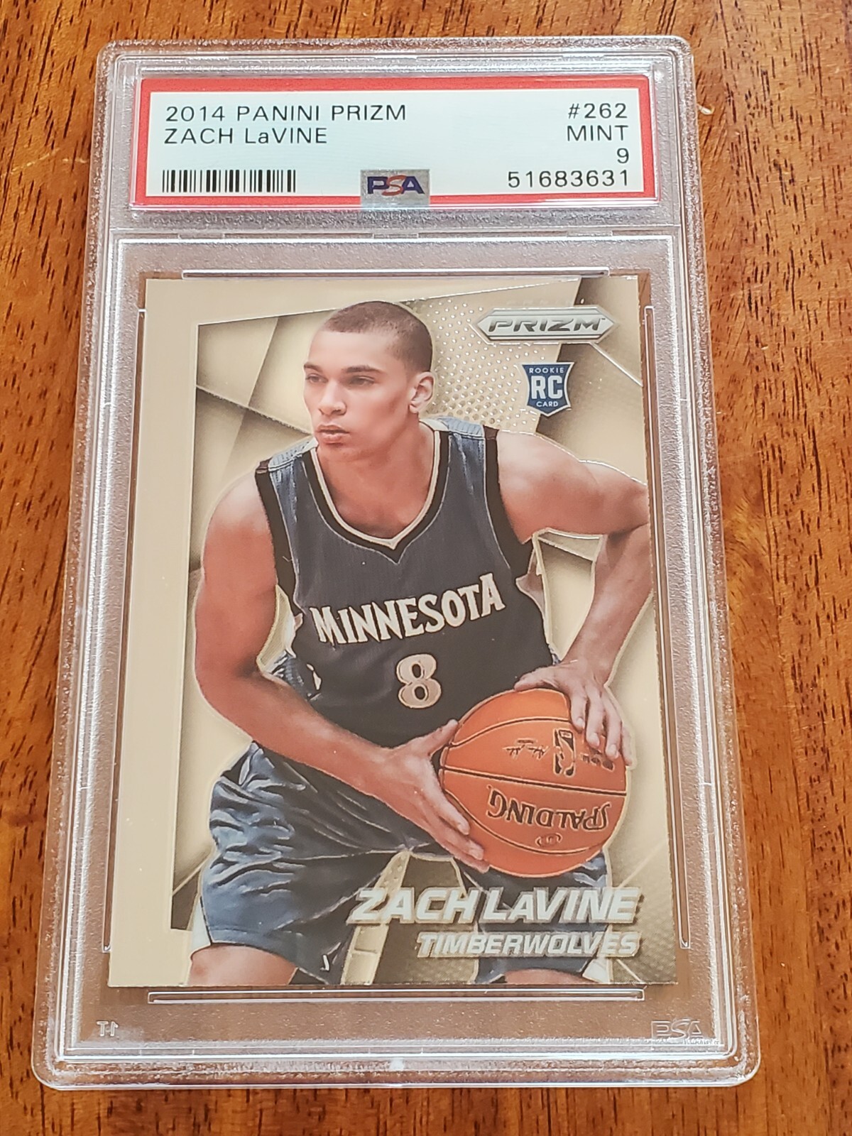2014-15 PANINI PRIZM ZACH LAVINE (ROOKIE) #262 CHICAGO BULLS PSA 9 MINT LOW POP