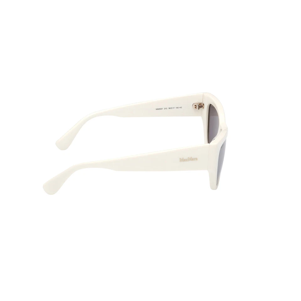 Gafas de sol MAX MARA MM0041 21C blanco ojo de gato marco de plástico 56-17-140 Foto 2 de 4