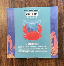SEAICH Floaties~Inflatable Crab Arm Bands~Swim Arm Floats For Kids~New In Box!!!