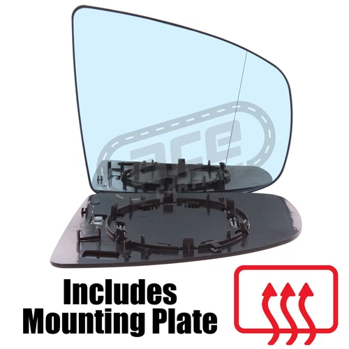 BMW X5 E70 2006-2014 Blue Wide Angle Heated Wing Door Mirror Glass Drivers Side