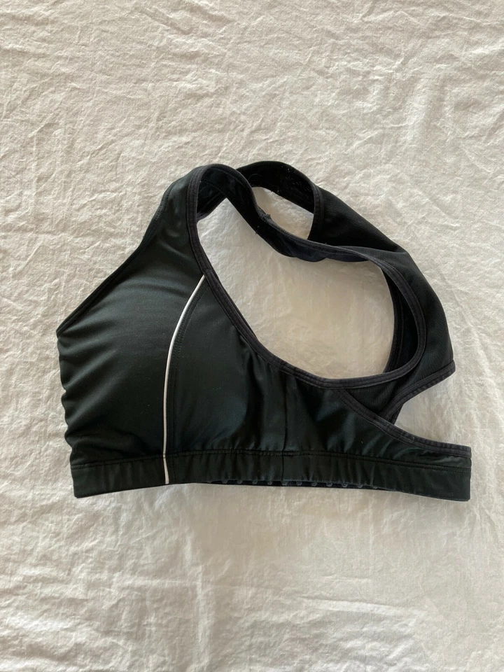 Sujetador deportivo Moving Comfort 32CD - 34C negro blanco estilo tubería # 300291 Vixen Foto 3 de 4