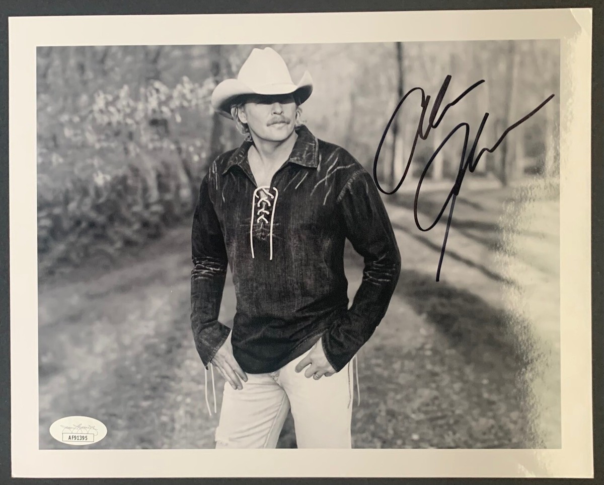 Alan Jackson Autographed Signed B&W Photo + Backstage Pass Country
