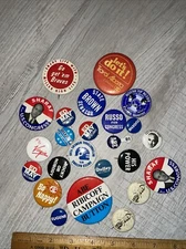 Lot Of 23 Vintage Political Travel Atlanta Braves Pins, Buttons.