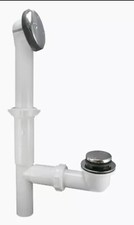 Keeney Plumb Pak 63WK Foot Lok Stop Plastic Bath Drain, Chrome Finish