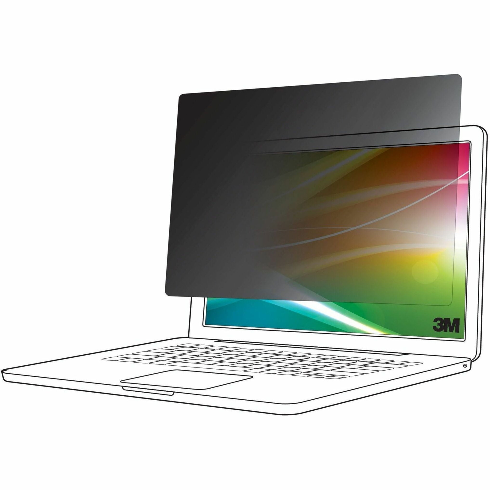 3m BP170W1B Bright Screen Privacy Filter For 17in Laptop [16:10 Aspect Ratio]