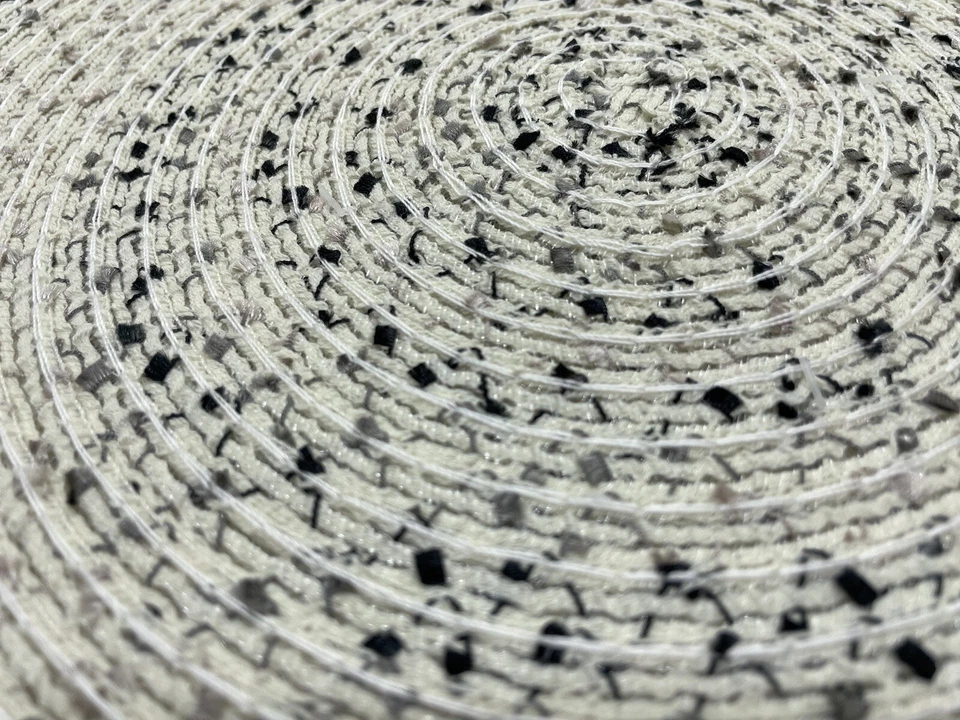 NUEVO 15 pulgadas Colchonetas Redondas Boucle, Juego de 4, Gris Carbón, 100% Poliéster Foto 4 de 4