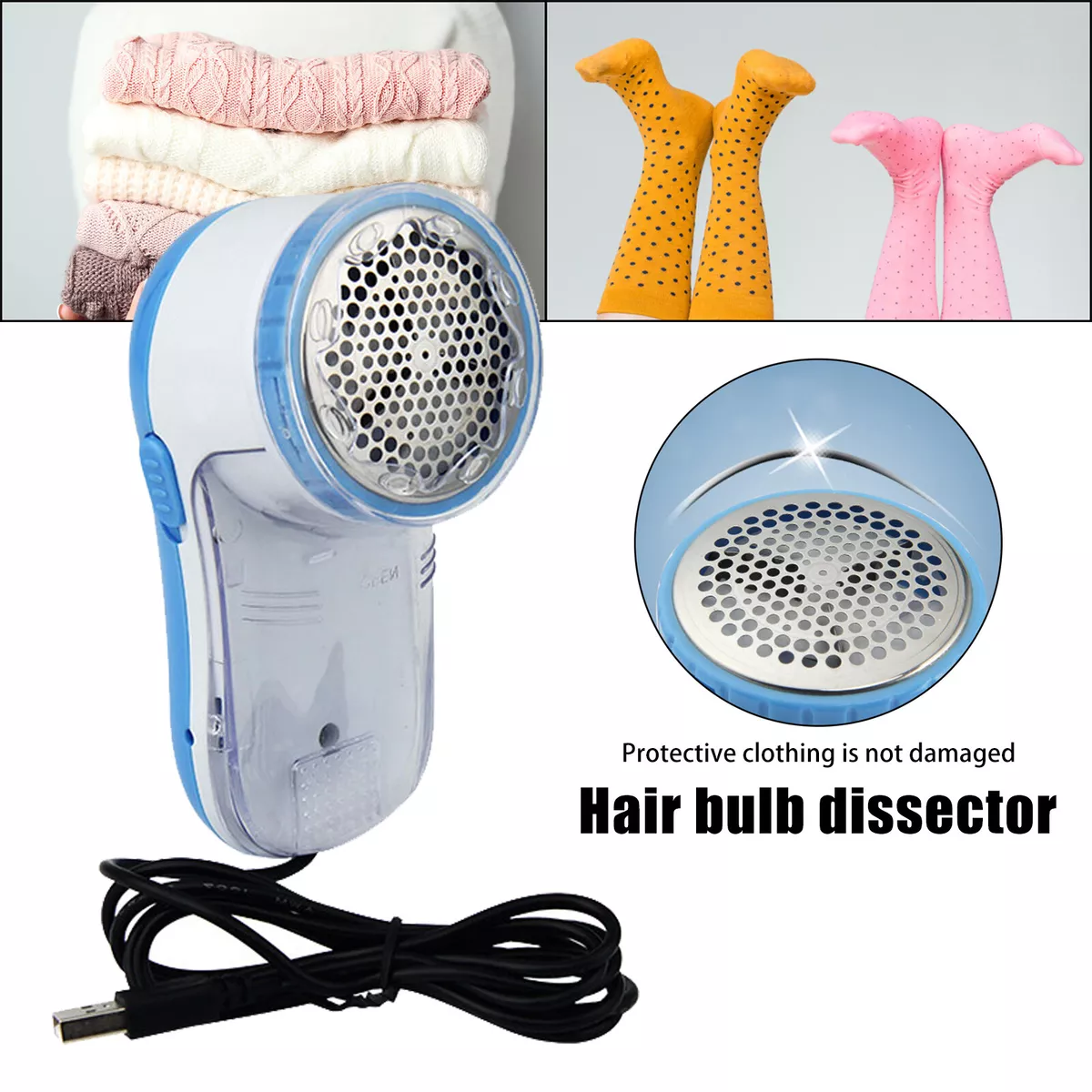 Fabric Shaver and Electric Lint Remover,USB Rechargeable Sweater Defuzzer  ,Remove Clothes Fuzz, Lint Balls, Pills, Bobbles