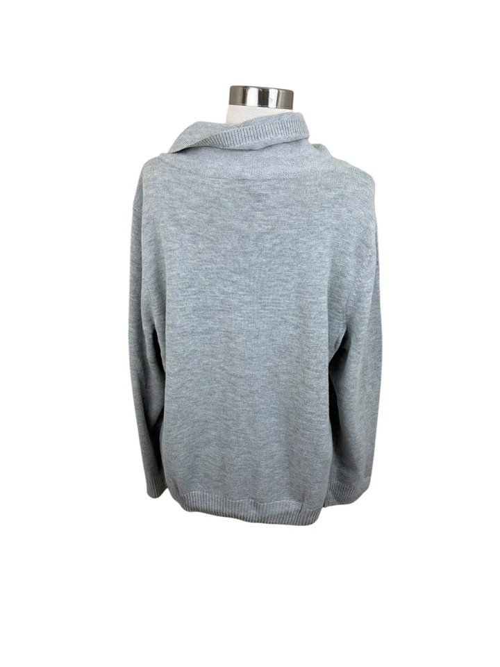 Talbots 2X Gray Lambswool Seasons Tweetings Bird Novelty Holiday Sweater Cozy - Image 3 of 4