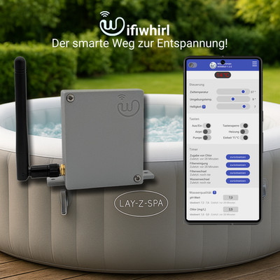 WifiWhirl WLAN-Modul für Bestway  Lay-Z-Spa  Whirlpool   Steuerung per Web-App