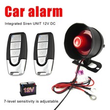 Keyless Entry Car Alarm Security System With 2 Key Fob Remote Controls 4 Botton