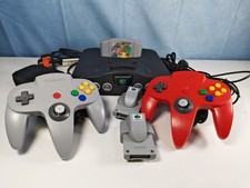 Nintendo 64 Console Bundle 2 Controller Red Grey - Rumble Pak - Super Mario 64 