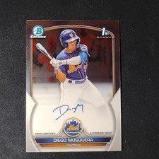 Diego Mosquera 2023 Bowman Chrome 1st Bowman Prospect Autograph #CPA-DM Mets