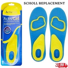 New Mens Gel Active Sport Insoles Arch Support Comfort Cushioned UK 8-12