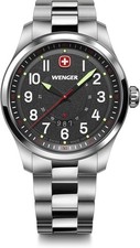 Image of WENGER Mens Watch Terragraph Analog Quartz 43 mm Swiss Made 100M WR black dial