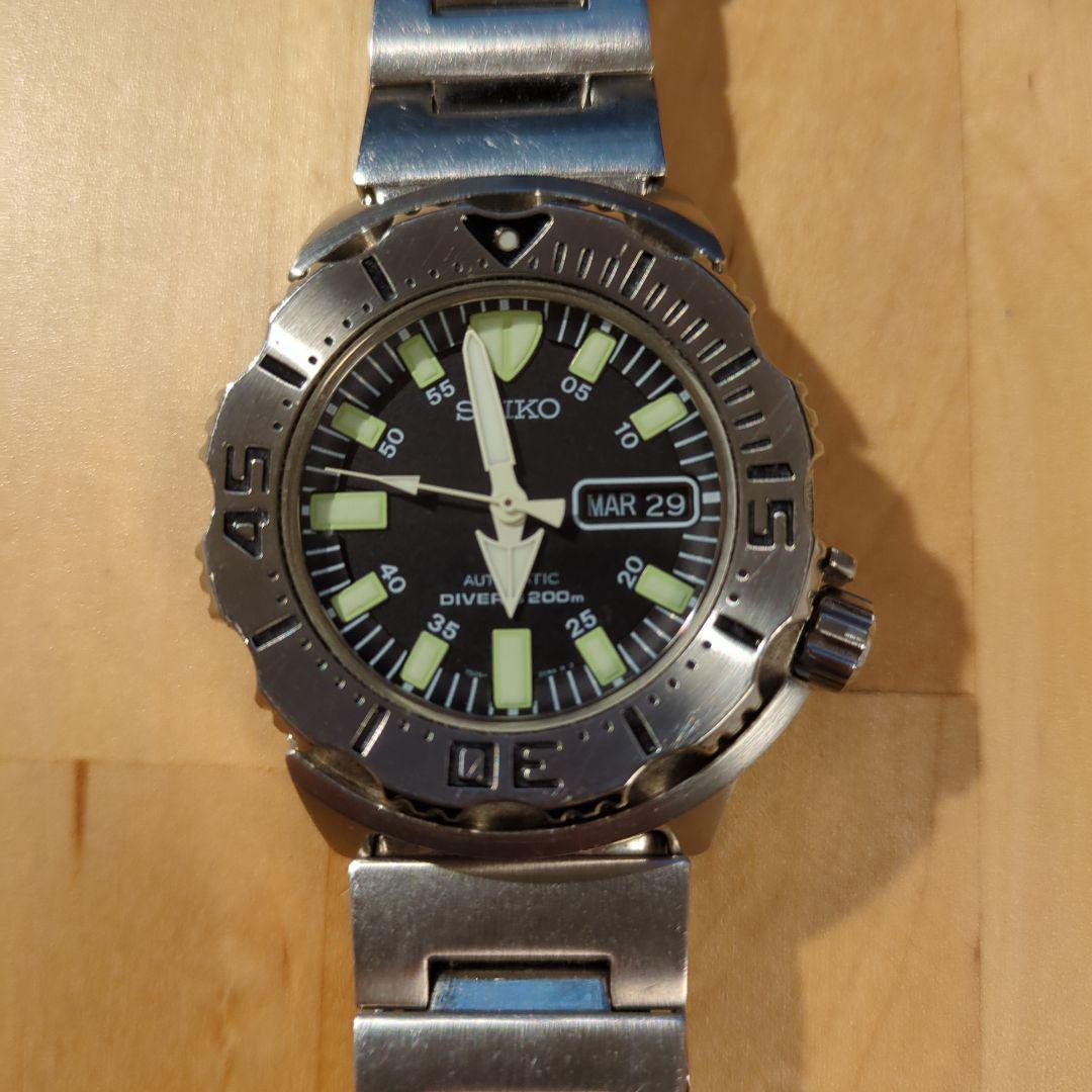 SEIKO Black Monster 7S26-0350 Men's Automatic 200m Diver SEIKO Black Monster 7S26-0350 Men's Automatic 200m Diver