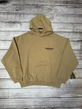 NEW Fear of God Essentials Fleece Hoodie (FW24) Desert Sand Sz XXS-XL FREE SHIP