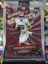 Fernando Mendoza Rookie Card 🔥 Future Star Wild Card Comix 1/5-Number Match