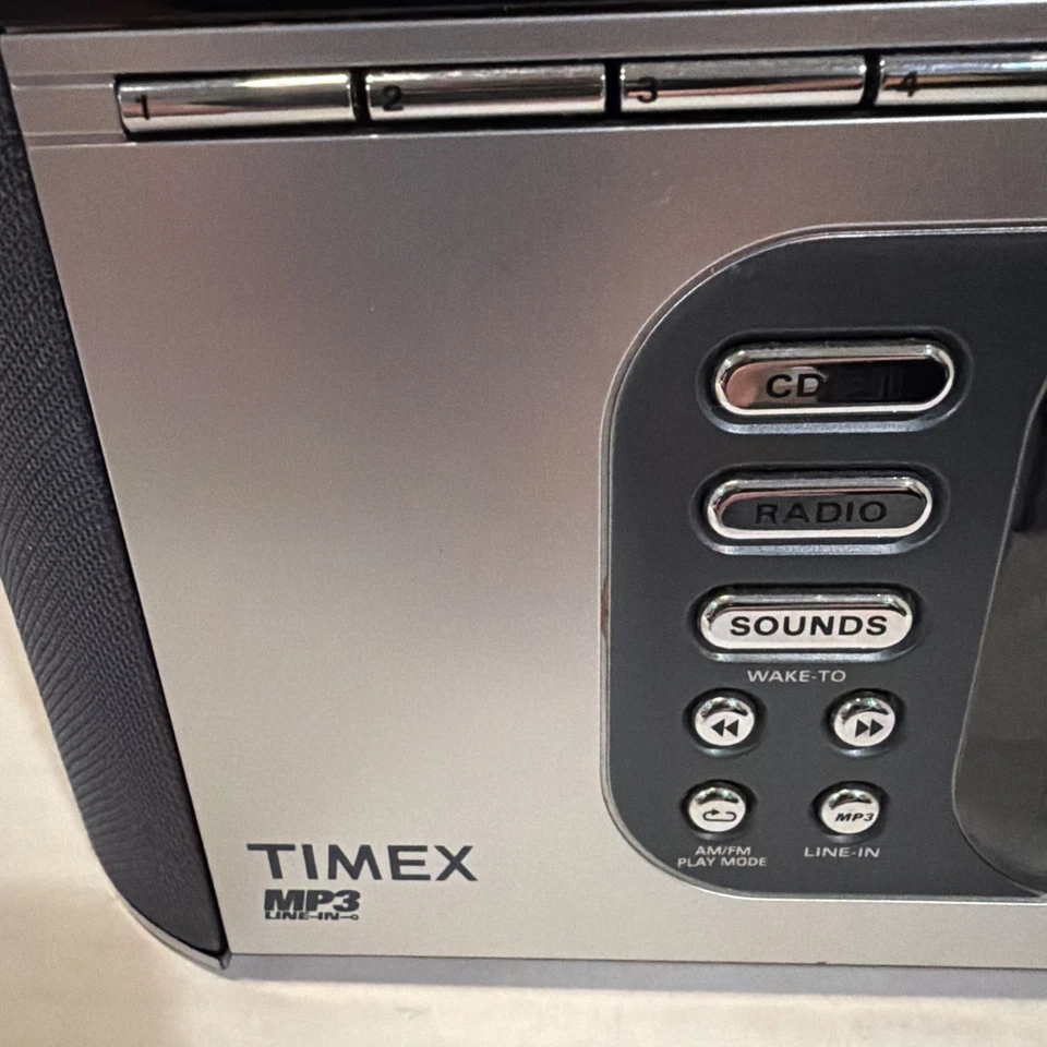 Timex T617S Digital Preestablecido CD Estéreo Reloj Despertador Radio Naturaleza Sonidos MP3 Entrada de Línea Foto 2 de 4