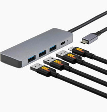   4-in-1 USB-C Hub 10Gbps High Speed USB 3.2 Gen 2 Multiport Adapter Aluminum