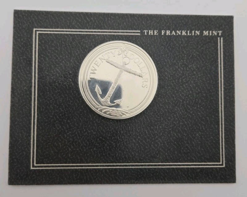 1985 British Virgin Islands $20 dollars silver coin 