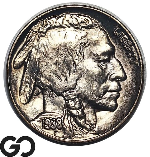 1938-D Buffalo Nickel Near Flawless Superb Gem BU++