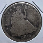 1876 U.S. Centennial Seated Liberty Silver Half Dollar