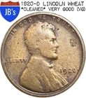 1920-D Lincoln Wheat Cent Penny 1c - *CLEANED* Good to Very Good (G/VG)