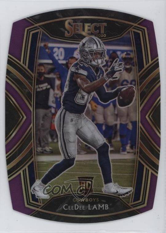 2020 Panini Select Club Level Purple Prizm Die-Cut CeeDee Lamb #257 Rookie RC