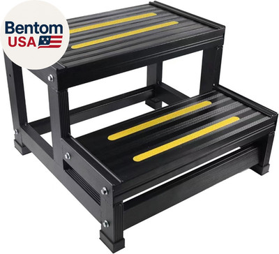 Aluminum Hot Tub Step RV Step Spa Step-Heavy Duty Metal Indoor/Outdoor High Rise