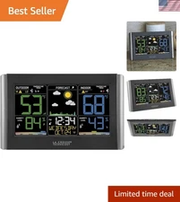 Elegant Weather Station with Real-Time Forecast, Humidity & Dew Point Tracking