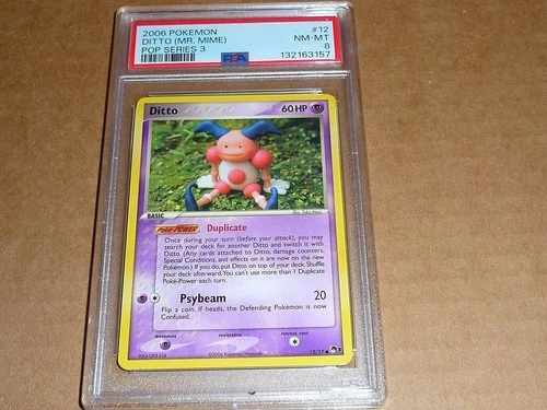 2006 Pokemon DITTO MR MIME POP SERIES 3 #12 PSA 8