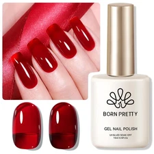 Born Pretty Jelly Burgundy Gel Nail Polish Blood Wine Red jelly burgundy 