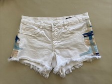 Blank NYC Brooklyn Baby "The Astor" Cut-Off White Embroidered Shorts Size 27