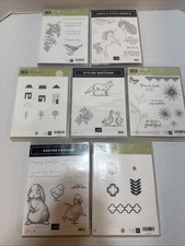 Stampin' Up Lot of 7 Photopolymer / Cling Stamp Sets Different Themes Lot S7