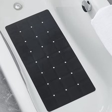 Foldable Non Slip Silicon Bath 28-inch x 14-inch Rectangular , Foldable-black