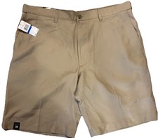 NWT PGA Tour Khaki Performance Golf Short Lightweight SZ 38 Expandable waistband