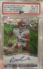 2018 Panini Spectra Patrick Mahomes II SIG.-NEON GREEN PSA MINT 9 AUTO 10