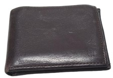 Vintage Polo Ralph Lauren Men's Dark Brown Leather Bifold Billfold Wallet