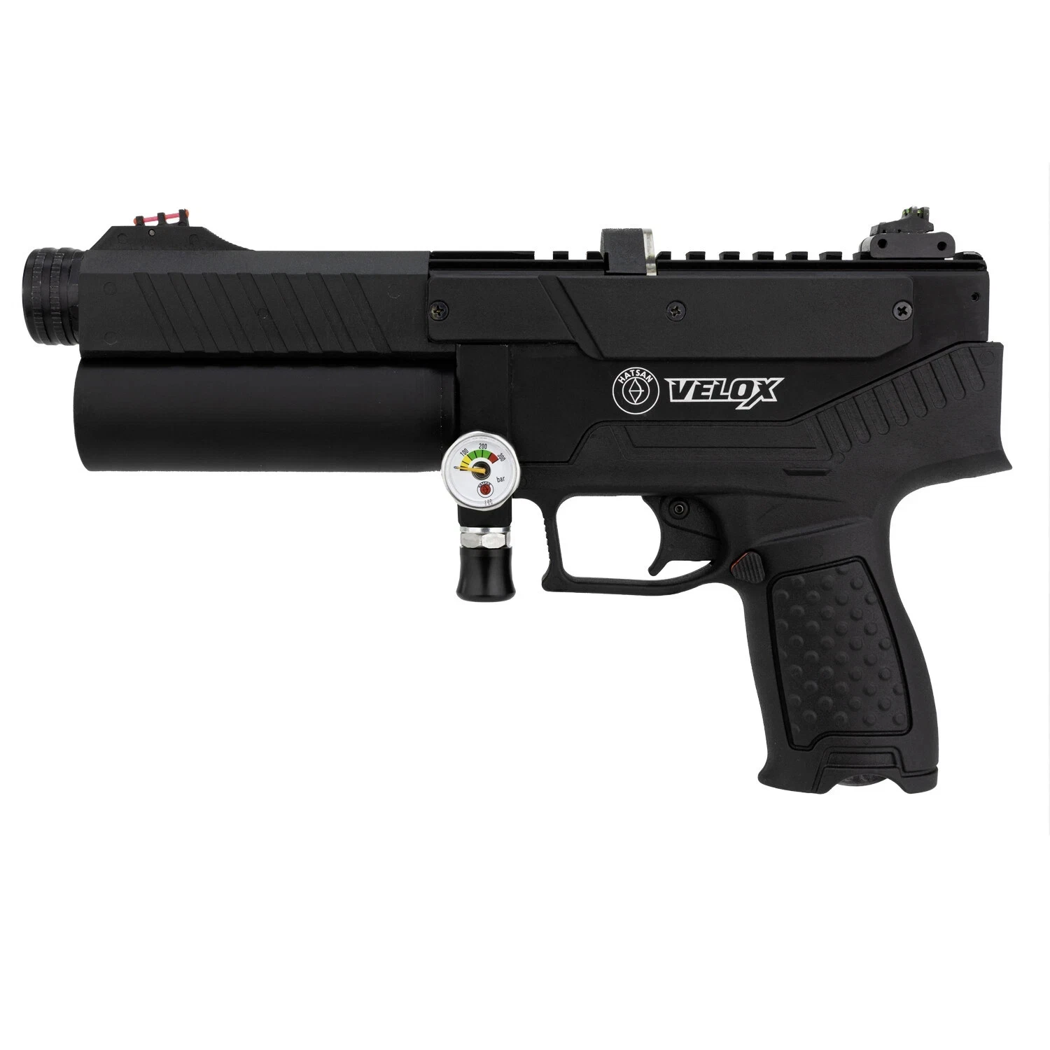 Hatsan Velox PCP .25 Cal Semi-Auto Side Bolt Black Air Pistol