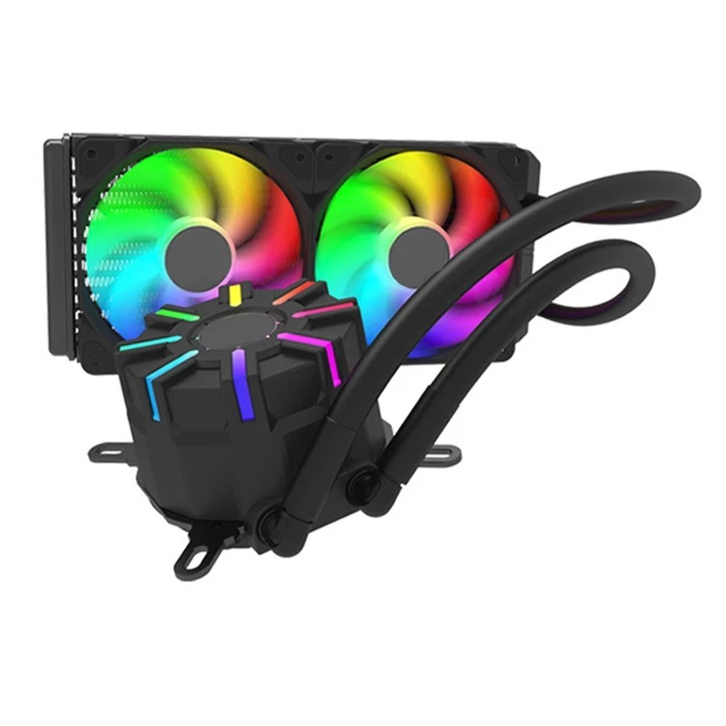 V240 Liquid CPU Cooler 240mm RGB&PWM Pump&Fan 250W TDP AIO Water Cooler NEW - Image 2 of 4
