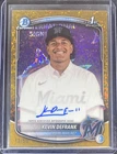 2025 Bowman Chrome Kevin DeFrank Gold Mini-Diamond Auto /50 1st Bowman Marlins