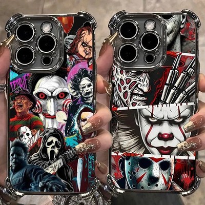 Halloween Scary Phone Case For iPhone 17Air 16 15 14 13 12 11  Pro Max Mini Plus