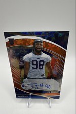2025 Panini Absolute - Rookies T.J. Sanders #180 Blue Spectrum Signatures /50...