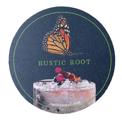 Drink Coaster Rustic Root San Diego CA 4  Thick Cardboard Coaster New Set of 2