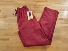 Mondetta Ladies' Straight Leg Moisture Wicking Stretch Cargo Pants Red Small
