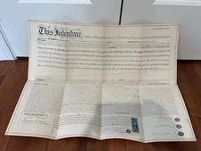 Michael Bouvier (Jacqueline Kennedy) 1869 Indenture Document Philadelphia Rare
