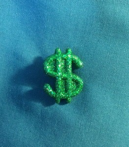 money sign croc charm