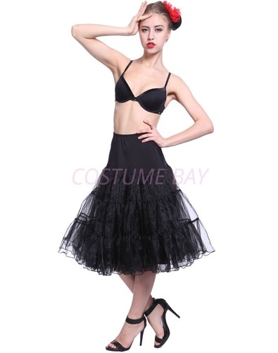 Retro Rockabilly Petticoat Burlesque Tulle Tutu Swing Vintage Costume Underskirt - Picture 3 of 20