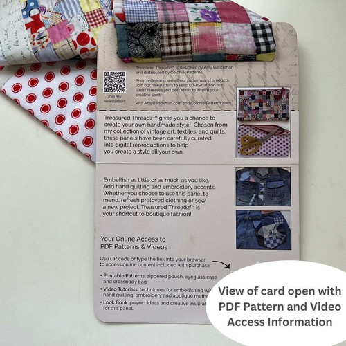 Postage Stamp Retro Quilt Block Panel by Amy Barickman for Treasured Threadz - Picture 4 of 7