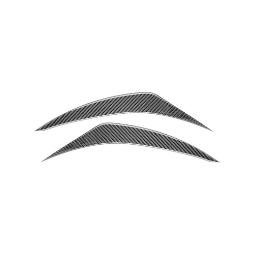2x Cubierta de párpado de cejas de faros delanteros de auto de fibra de carbono suave para Corolla 06-12 - Imagen 5 de 11